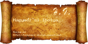 Hagymási Ibolya névjegykártya